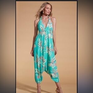 Dancing leopard one size floral romper